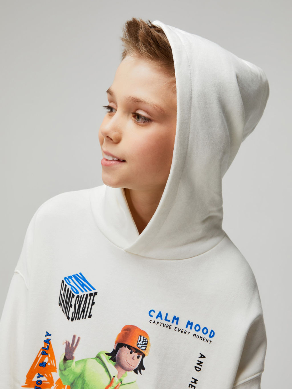 ACOOLA / Джемпер детский для мальчиков Marek молочный фото 4