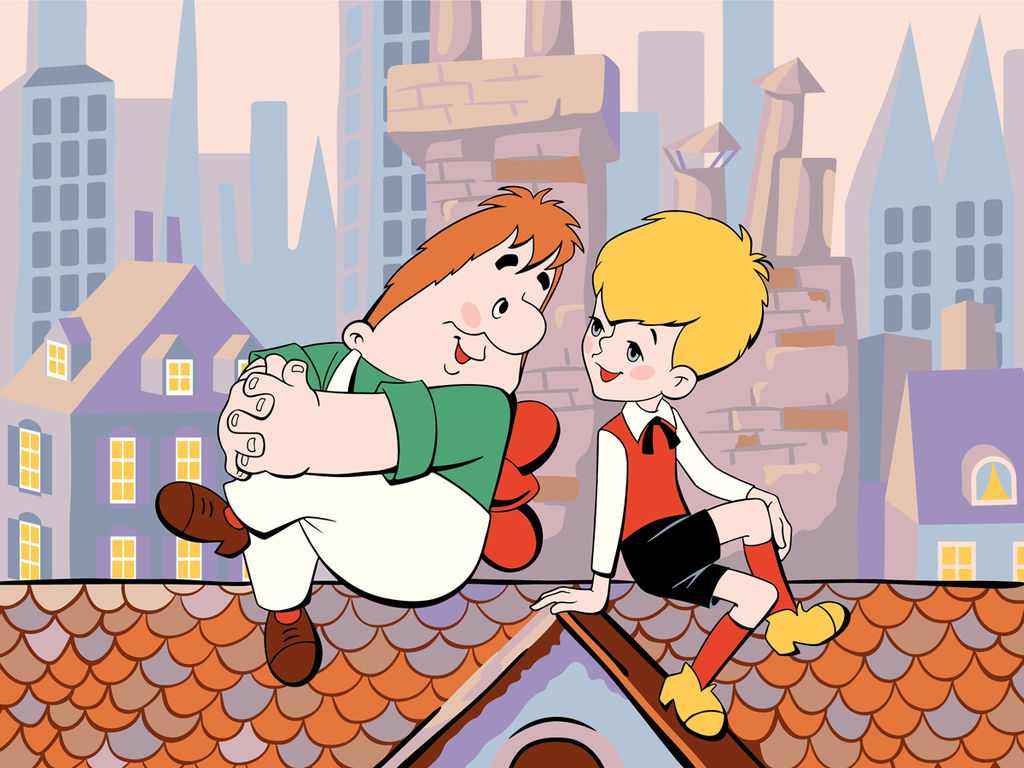 ФРЕЯ CMF-PKZ/PM-001 Набор для раскрашивания по номерам (на картоне) 40 х 30 см Малыш и Карлсон на крыше