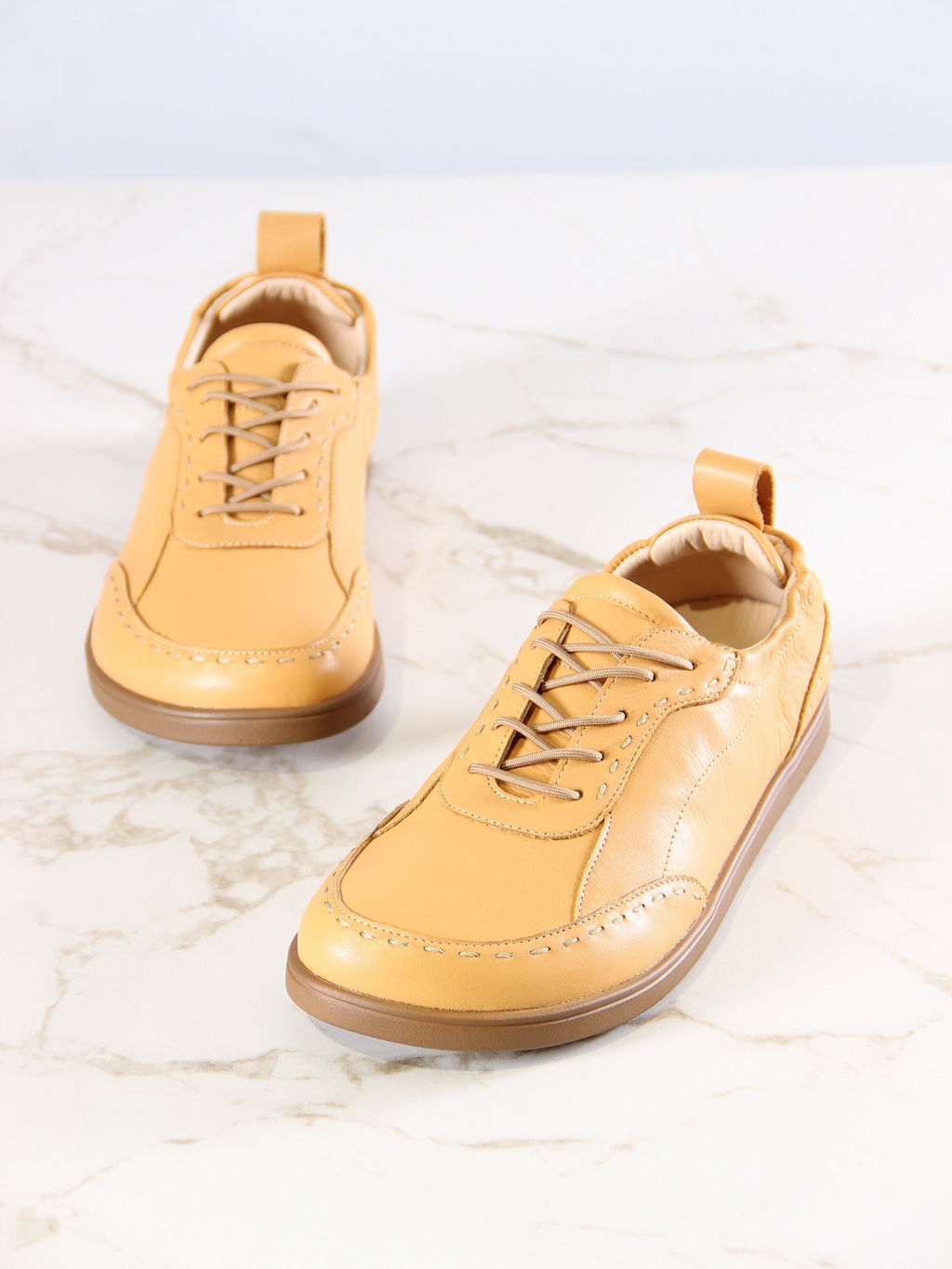 Сникерины кожаные желтые 178.астиbr.Стар кемл