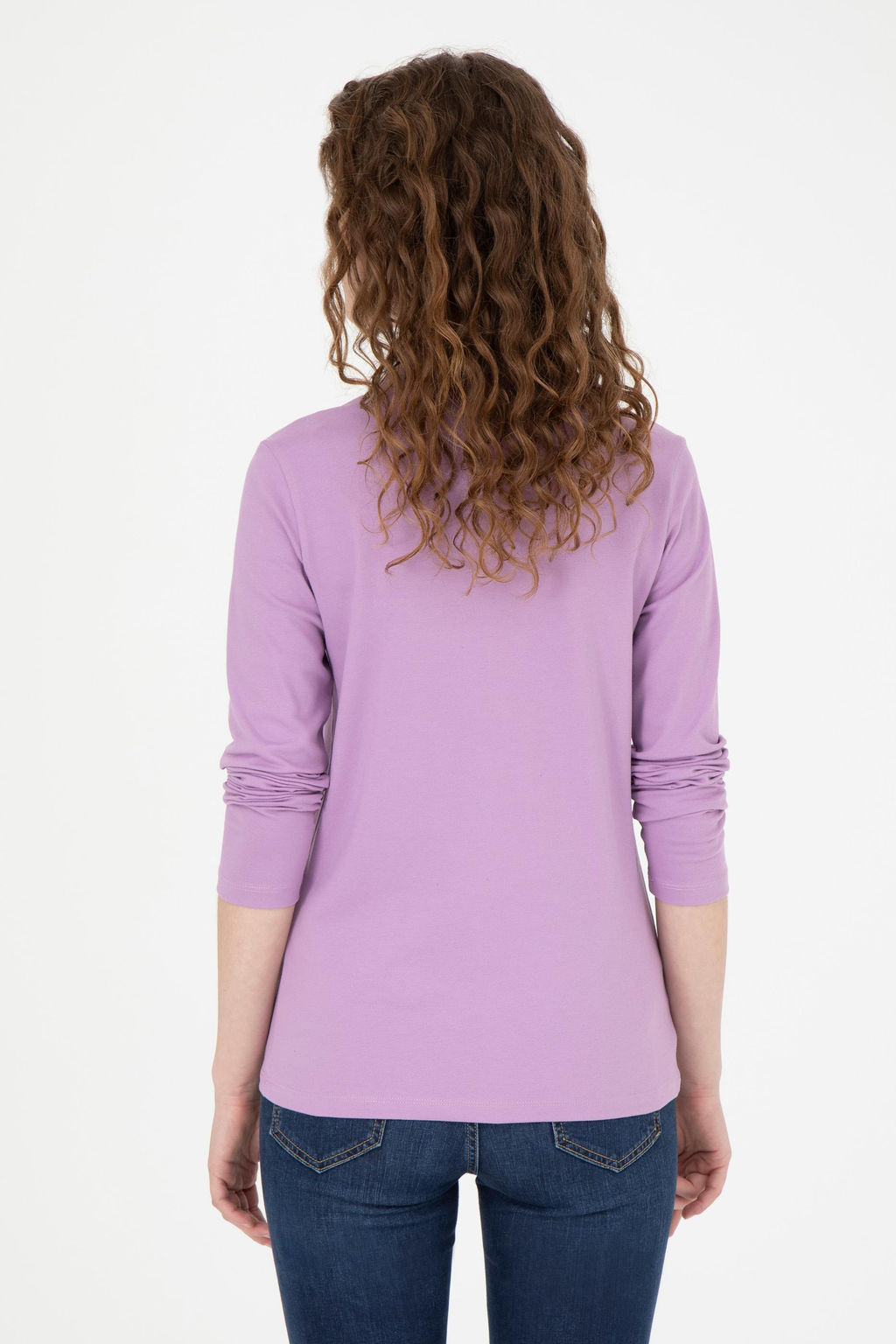 Женский сиреневый базовый свитшот - U.s. polo assn фото 12