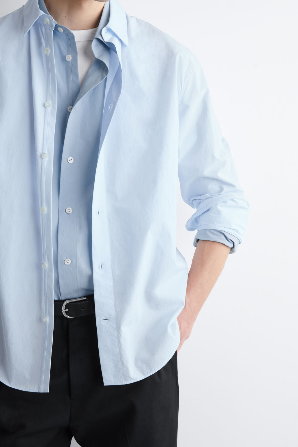 CAMISA DE POPEL?N DE ALGOD?N PIMA RELAXED FIT - H&m фото 8