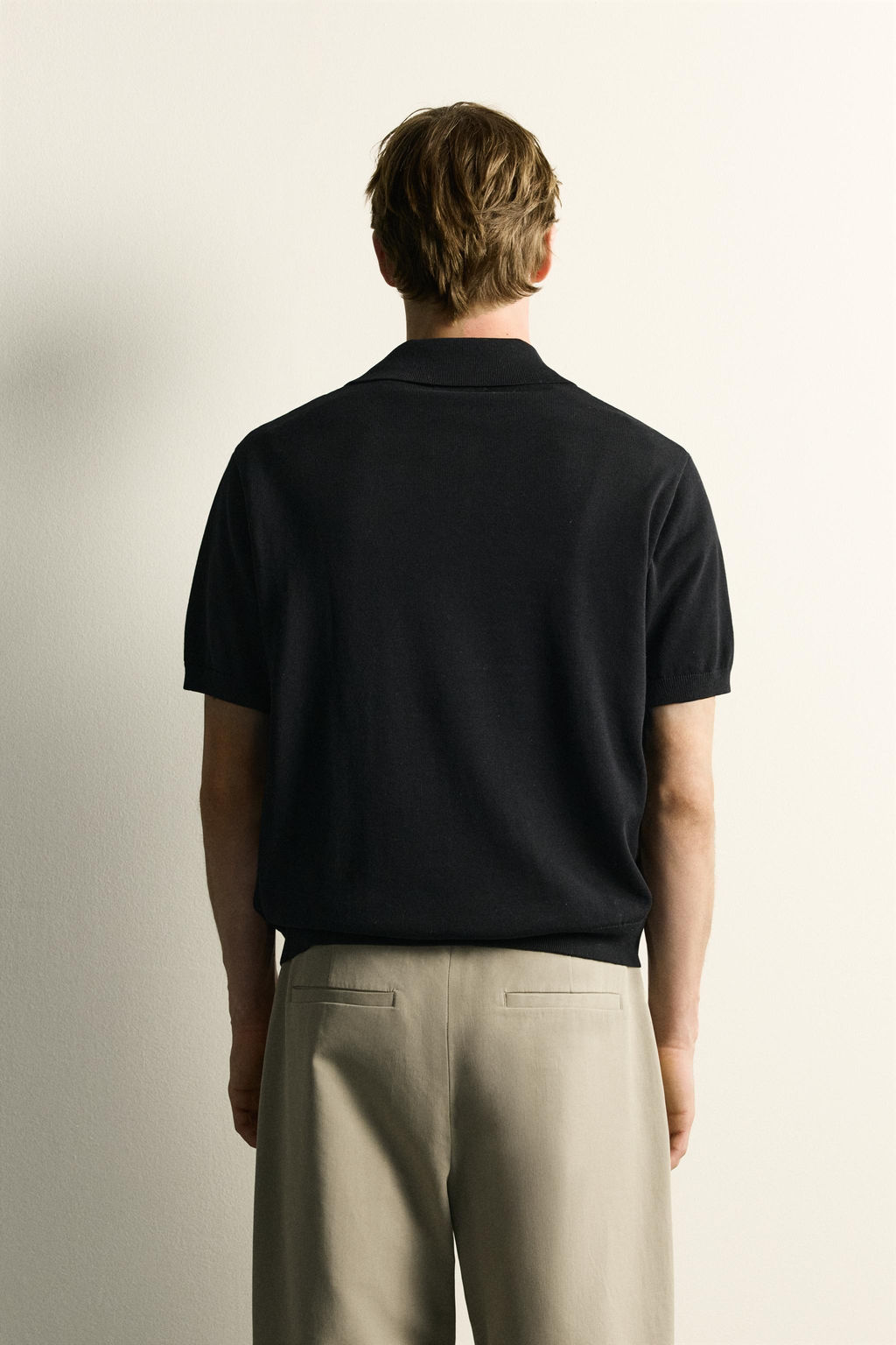 POLO PUNTO CUELLO CREMALLERA / Negro