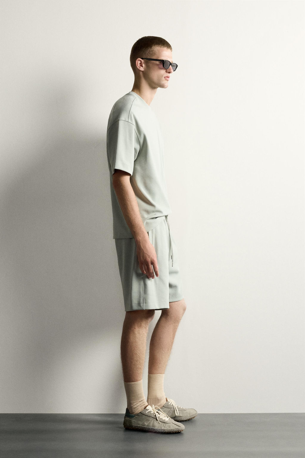 SUDADERA RELAXED FIT INTERLOCK / verde lavado - Zara фото 13