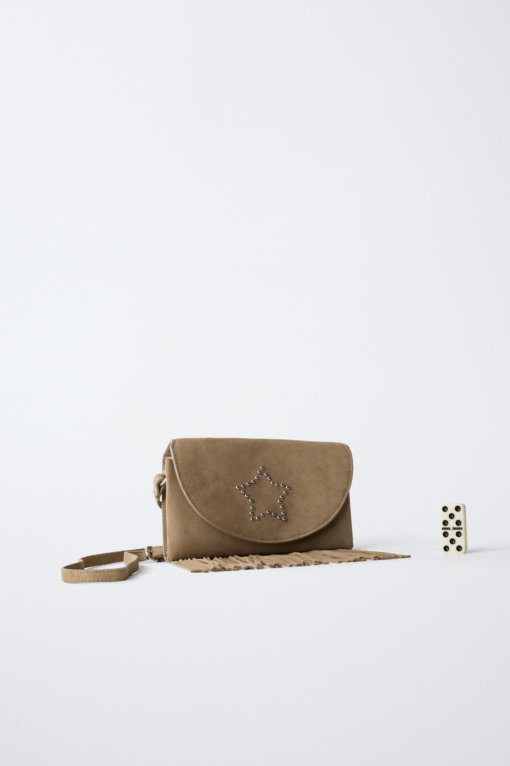 LEATHER FRINGED BAG - Zara фото 6
