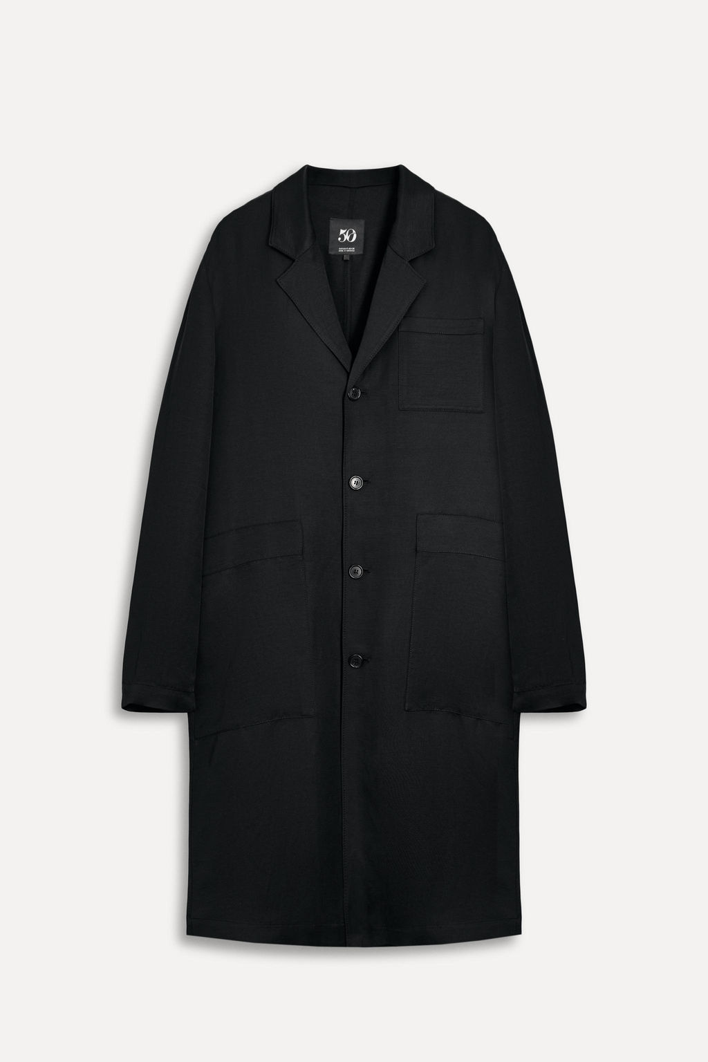 STRAIGHT LINEN BLEND COAT 50TH ANNIVERSARY - Zara фото 6