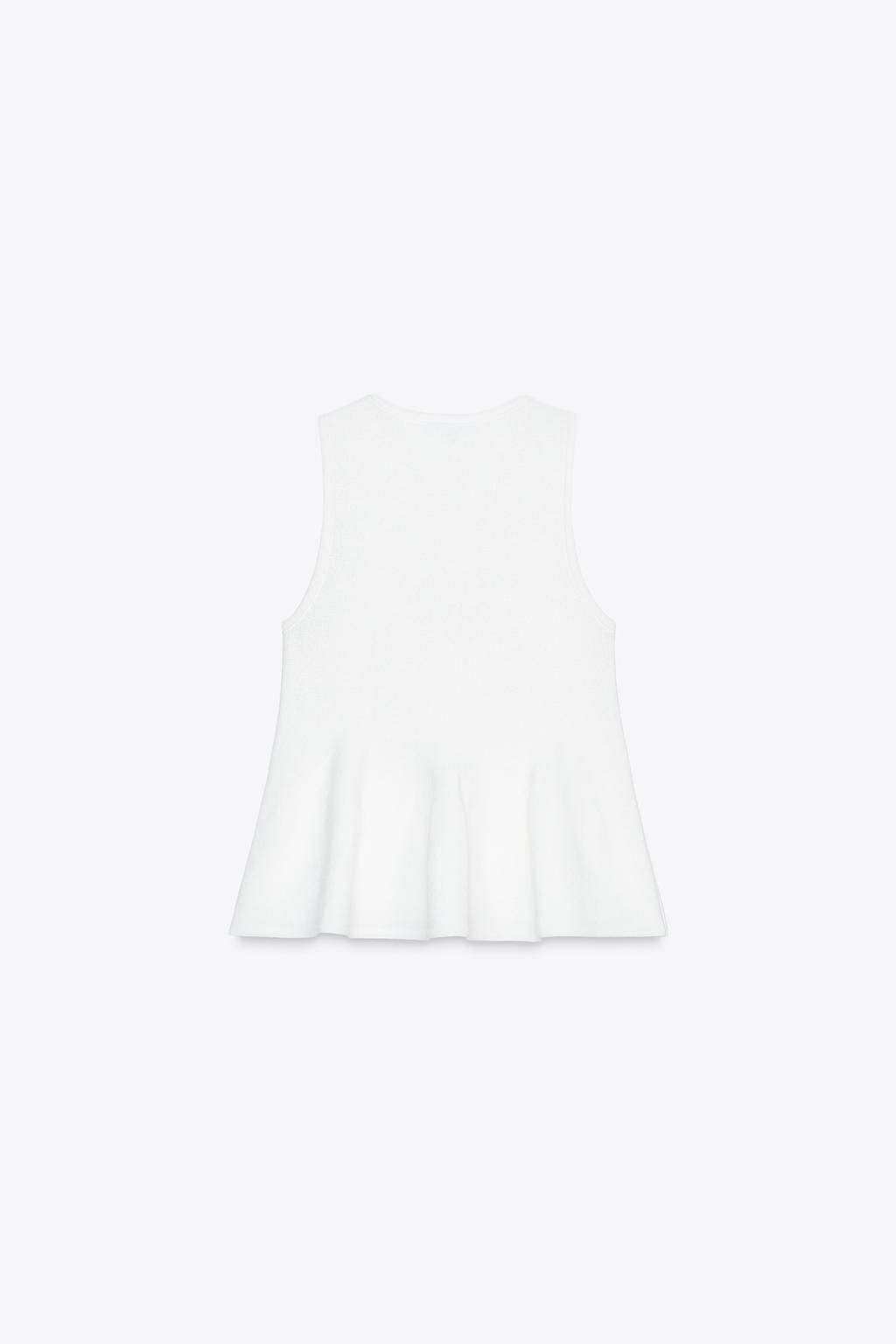 KNIT PEPLUM TOP - Zara фото 8