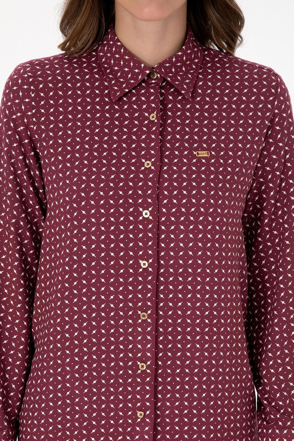 Kad_n Bordo Uzun Kollu G_mlek Sepette S_rpriz _ndirim - U.s. polo assn фото 6