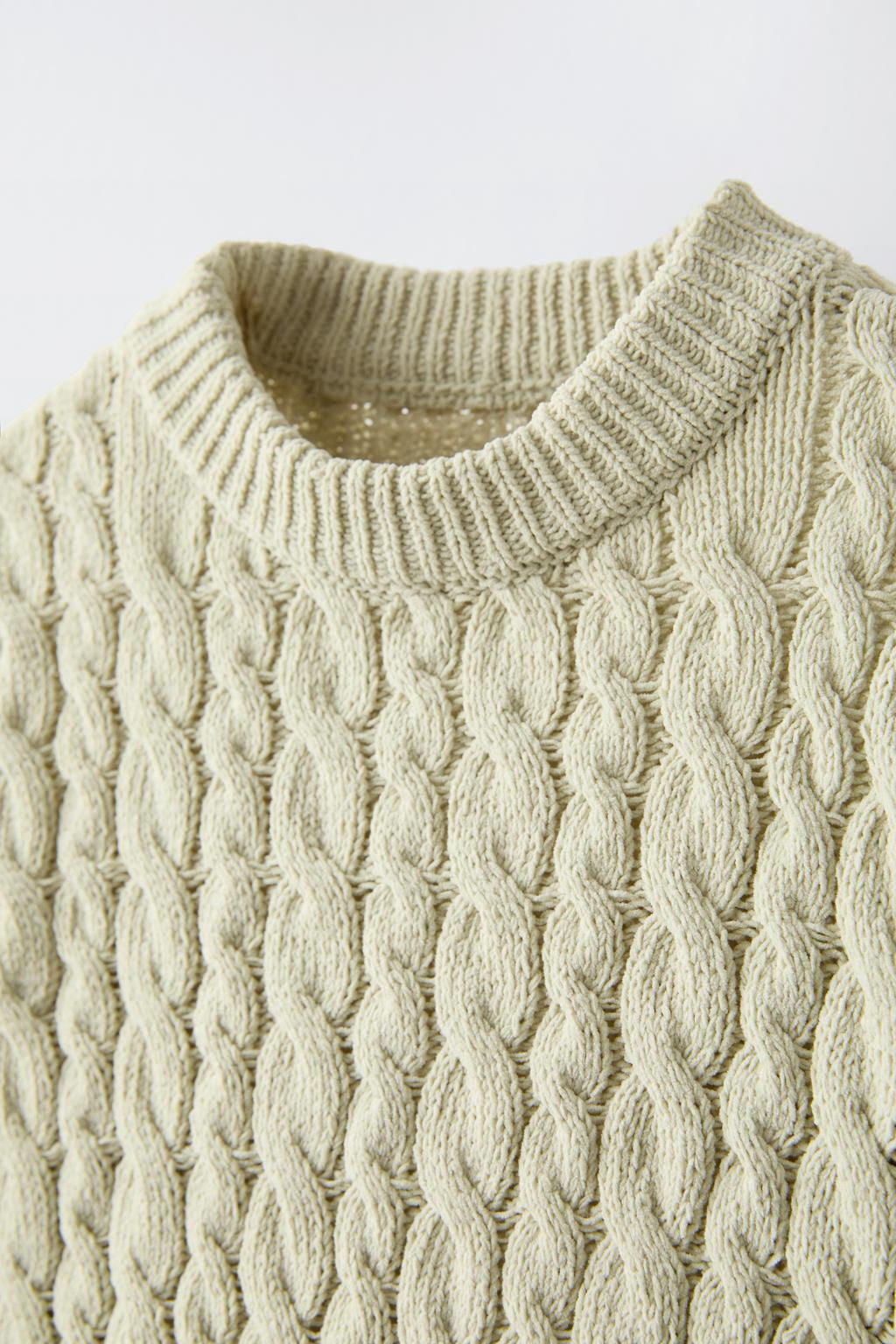 CABLE-KNIT CHENILLE SWEATER - Zara фото 12