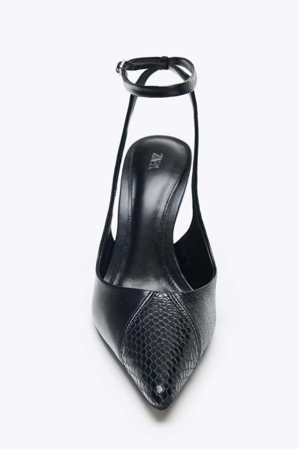 LEATHER HIGH-HEEL SHOES - Zara фото 5