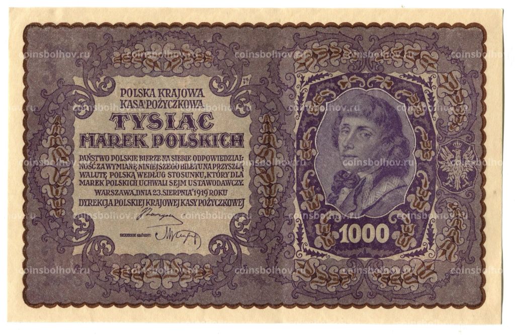 1000 марок 1919 года Польша