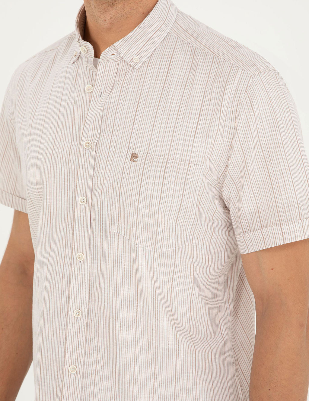 Haki Regular Fit K_sa Kollu G_mlek - Pierre cardin фото 7
