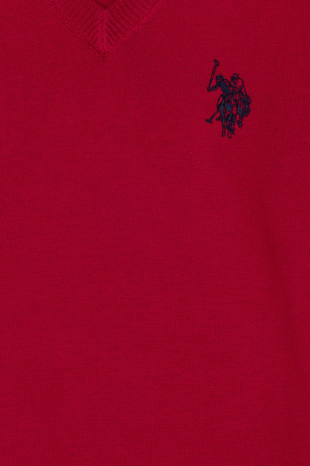 U. S. Polo Assn Красный базовый свитер с v-образным вырезом для девочек - U.s. polo assn фото 13