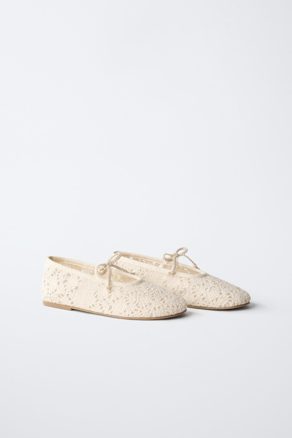 CROCHET BALLET FLATS - Zara фото 10