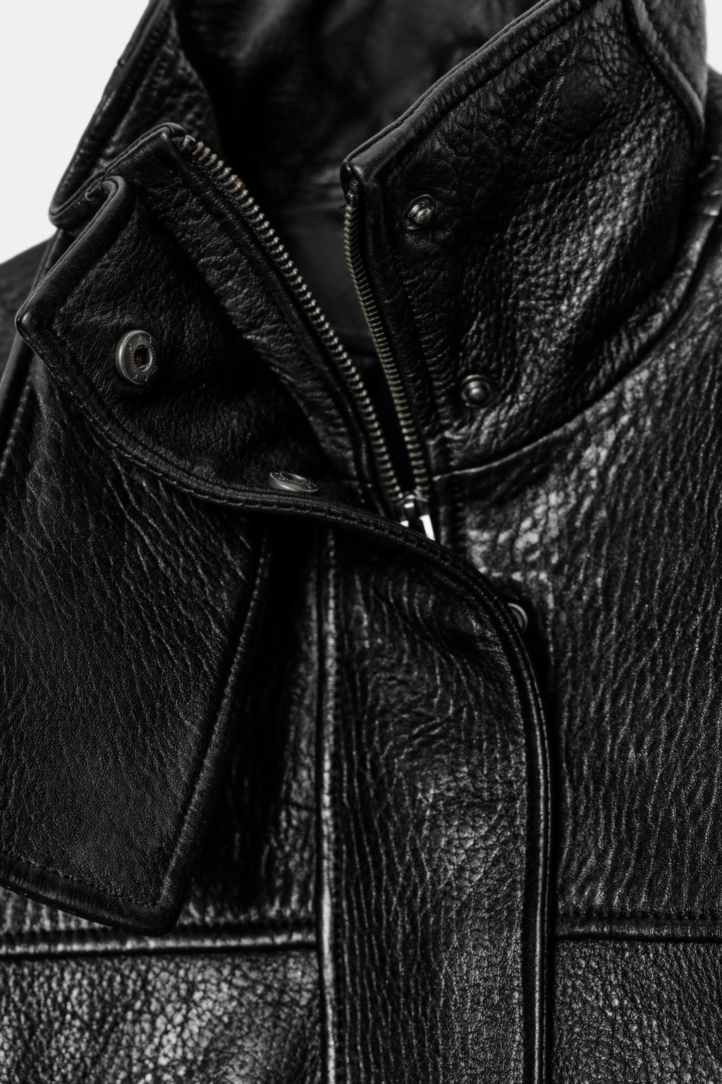 LEATHER JACKET WITH ADJUSTABLE WAIST - Zara фото 11