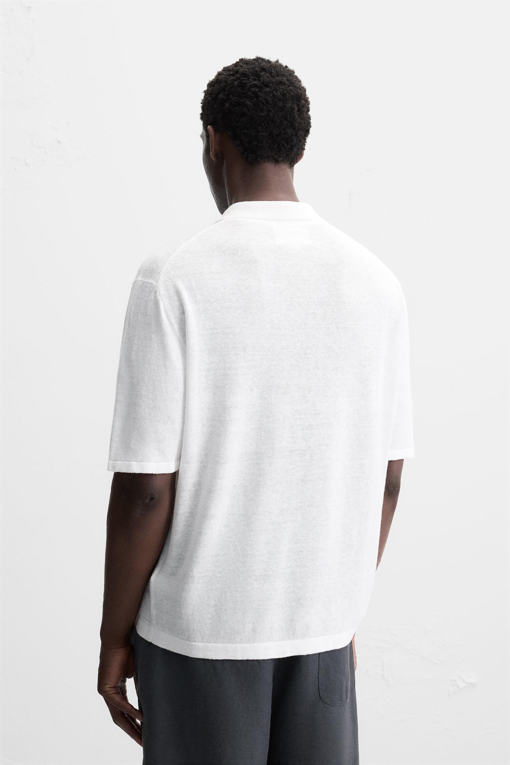 100% HEMP KNIT POLO SHIRT - Zara фото 3