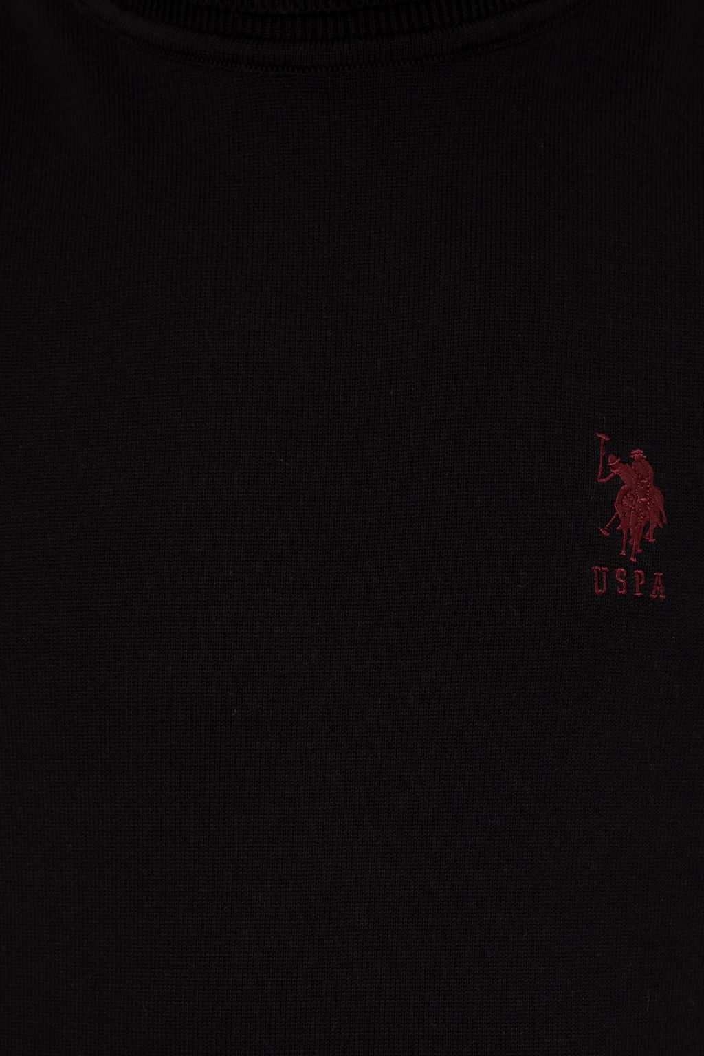 U. S. Polo Assn Мужской черный базовый свитер - U.s. polo assn фото 6