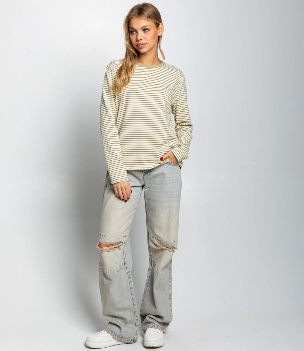 Лонгслив #КТ8013 (4), фисташковый,молочный - Dommod фото 4