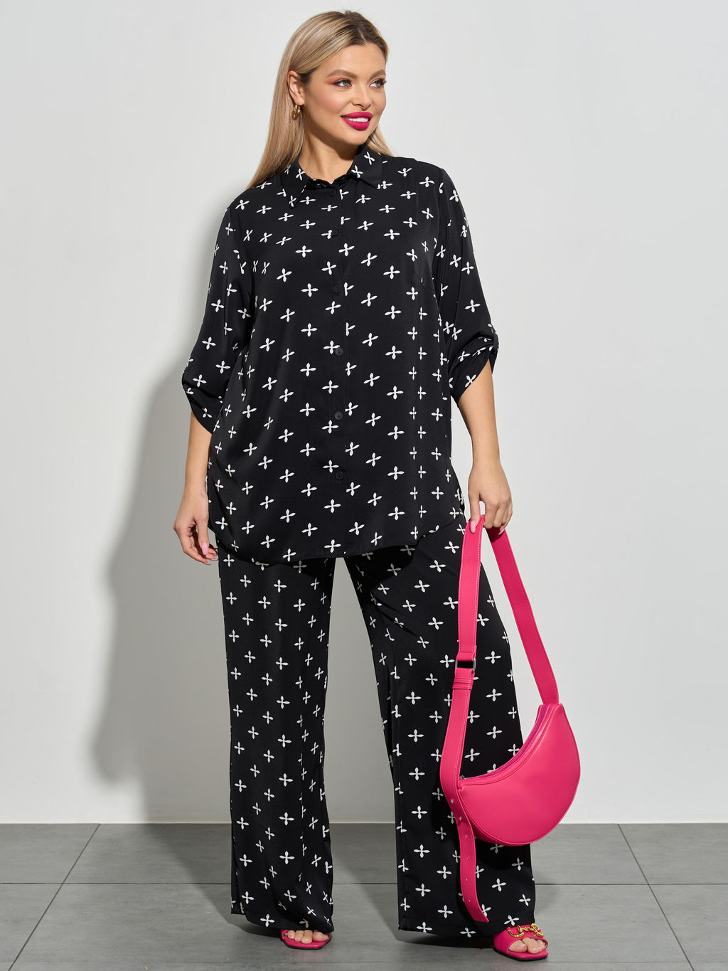 Рубашка 0199-4 фуксия - Dora фото 43