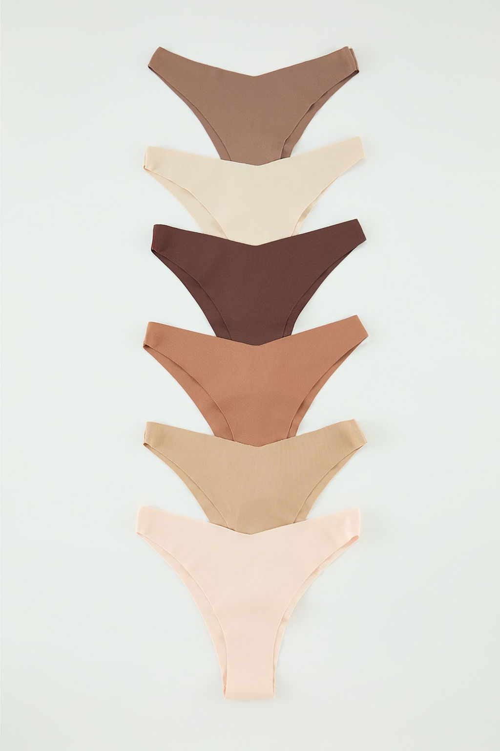 Trendyolmilla Kahverengi-Cok Renkli 6l? Paket Micro Brazilian Orme Kulot THMAW25KU00037  фото 10