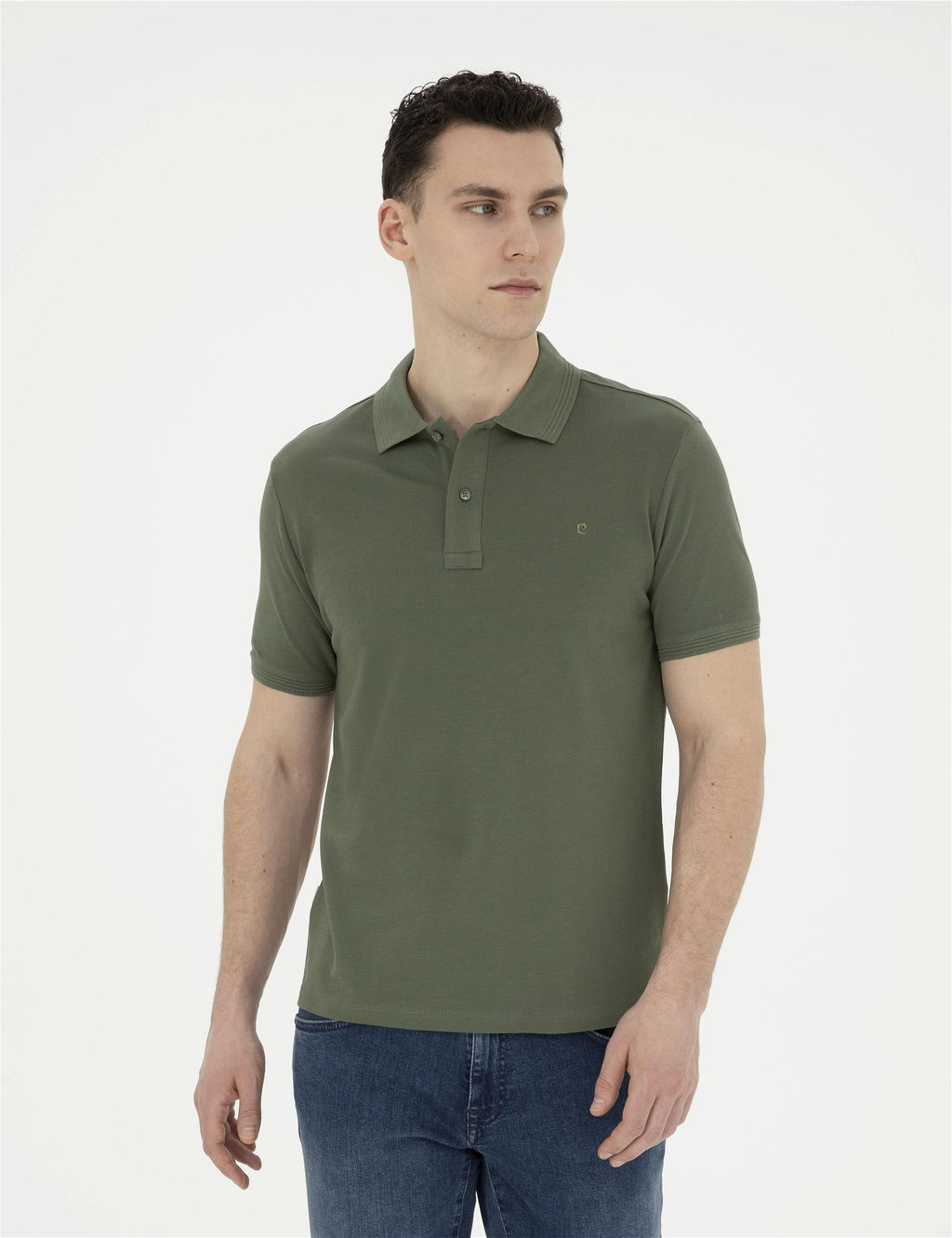 Haki Slim Fit Basic Ti__rt