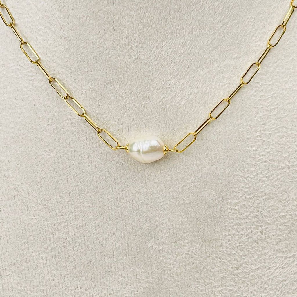 Кулон на цепочке из Жемчуга 42 см +