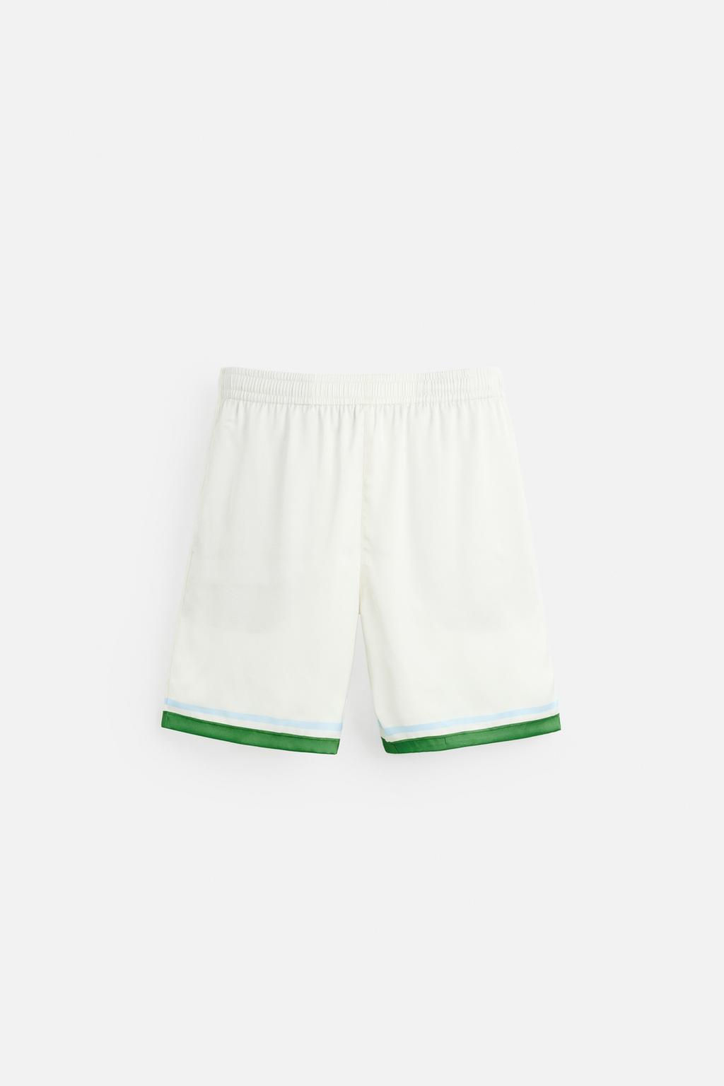 PRINTED SATIN BERMUDA SHORTS - Zara фото 16