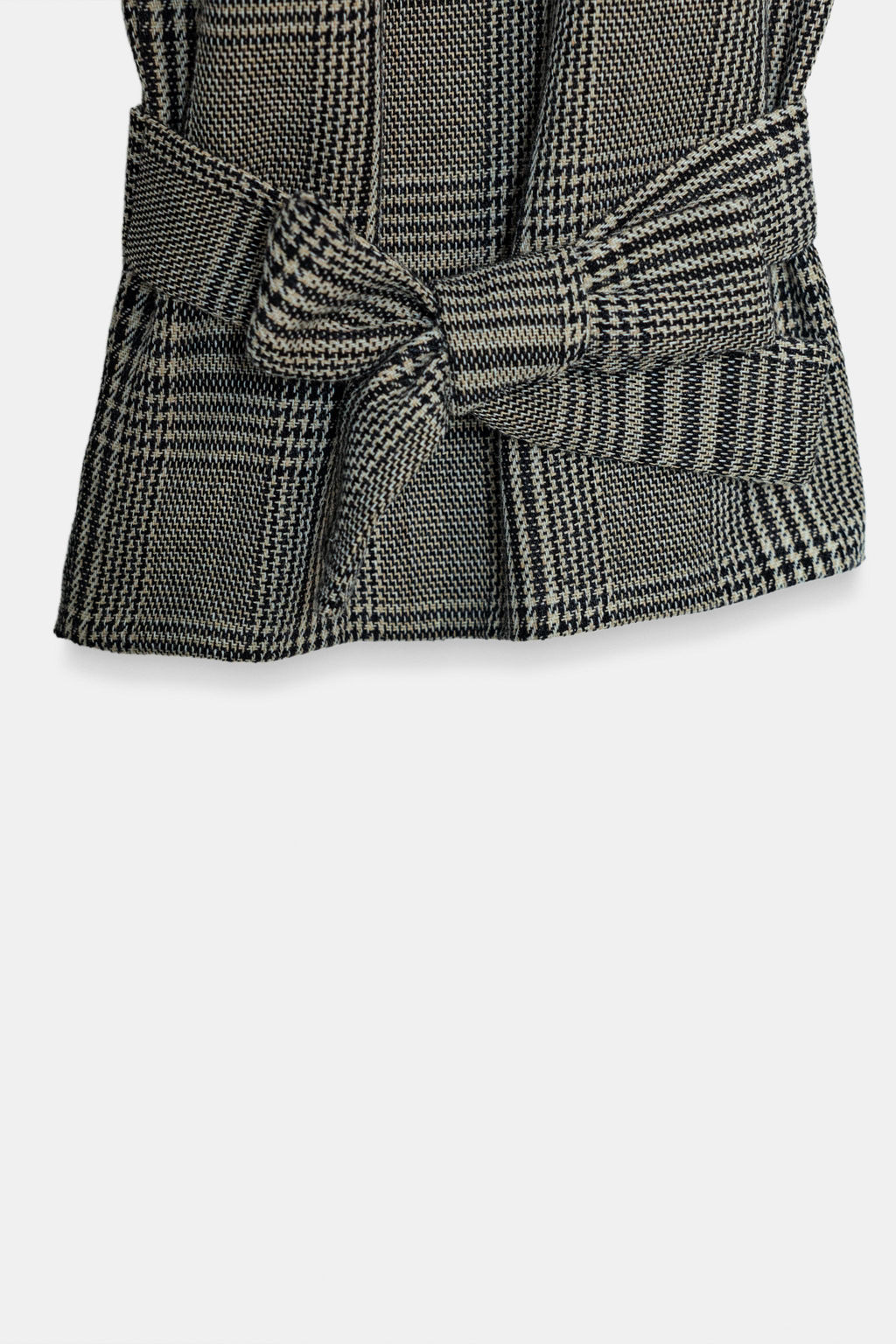 HOUNDSTOOTH TROUSERS WITH TIE HEM - Zara фото 8