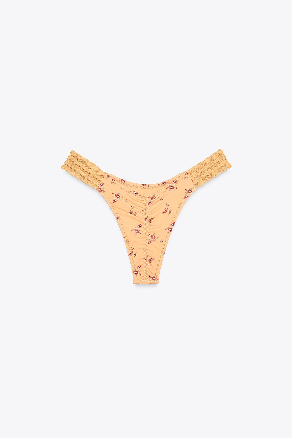 CROCHET FLOWER BIKINI BOTTOMS - Zara фото 12