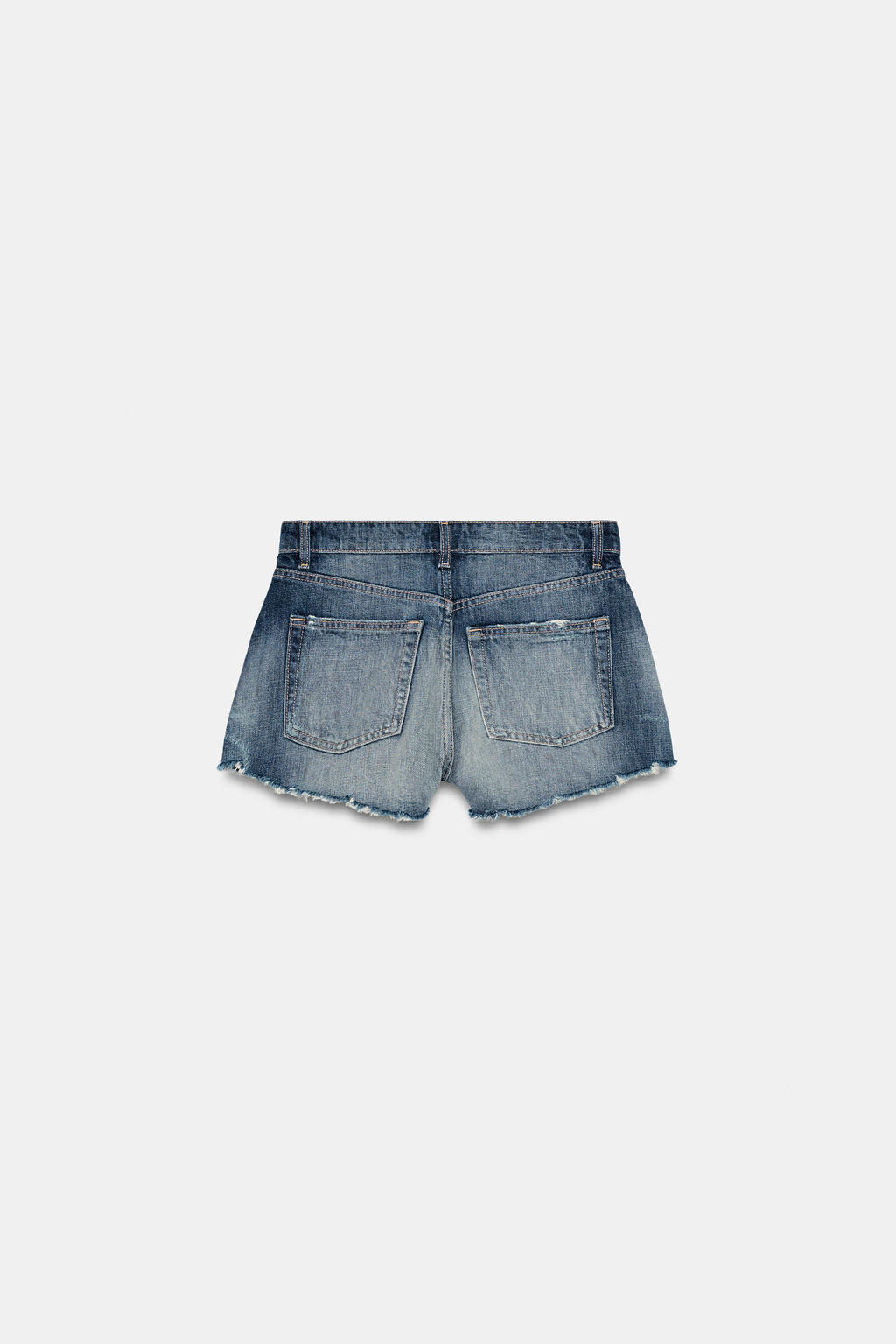SHORTS DENIM TRF TIRO ALTO ROTOS / Marino - Zara фото 5