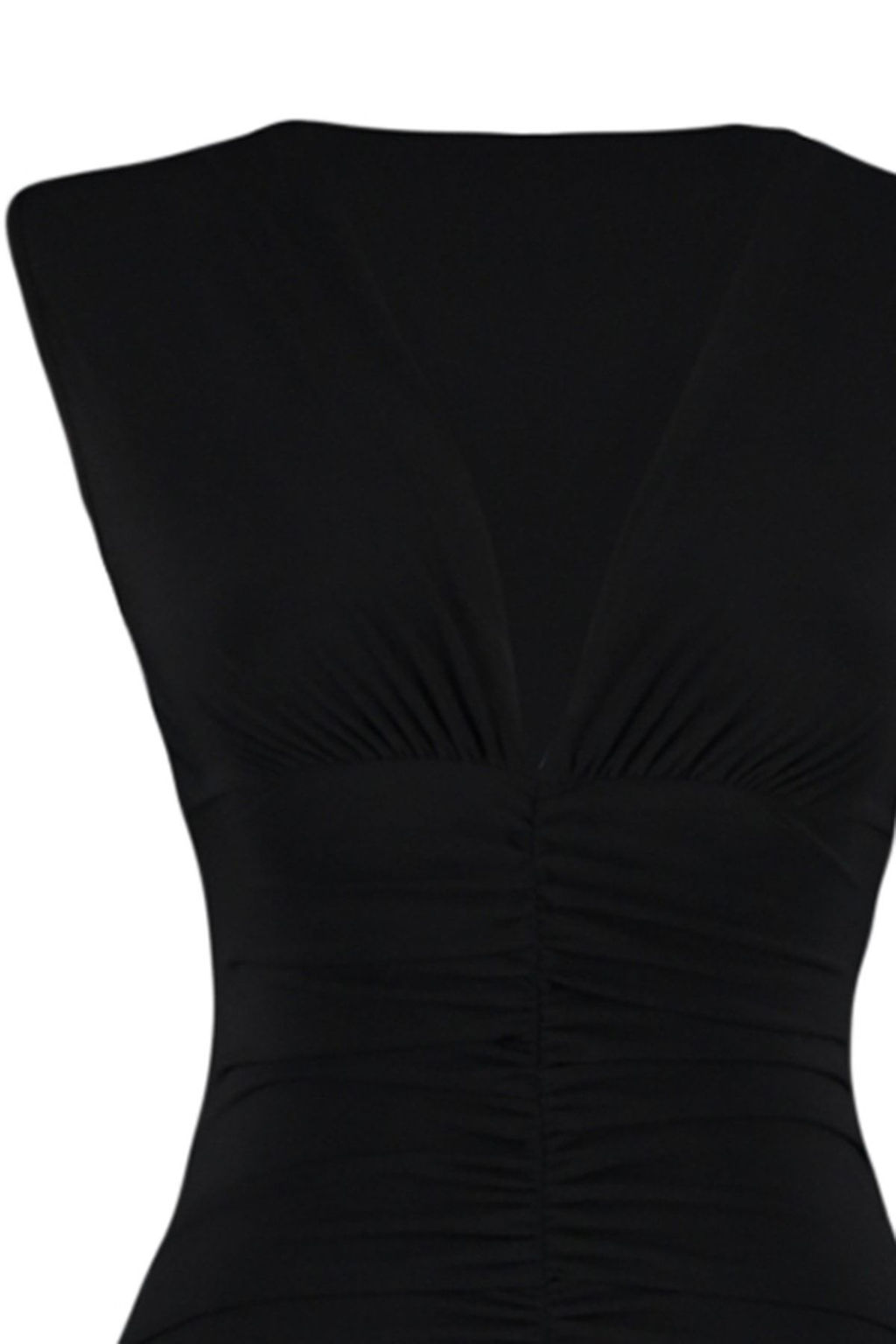 TRENDYOLMILLA Siyah Fitted/Vucuda Oturan Buzgu Detayl? Midi Esnek Orme Kalem Elbise TWOSS23EL00751  фото 12