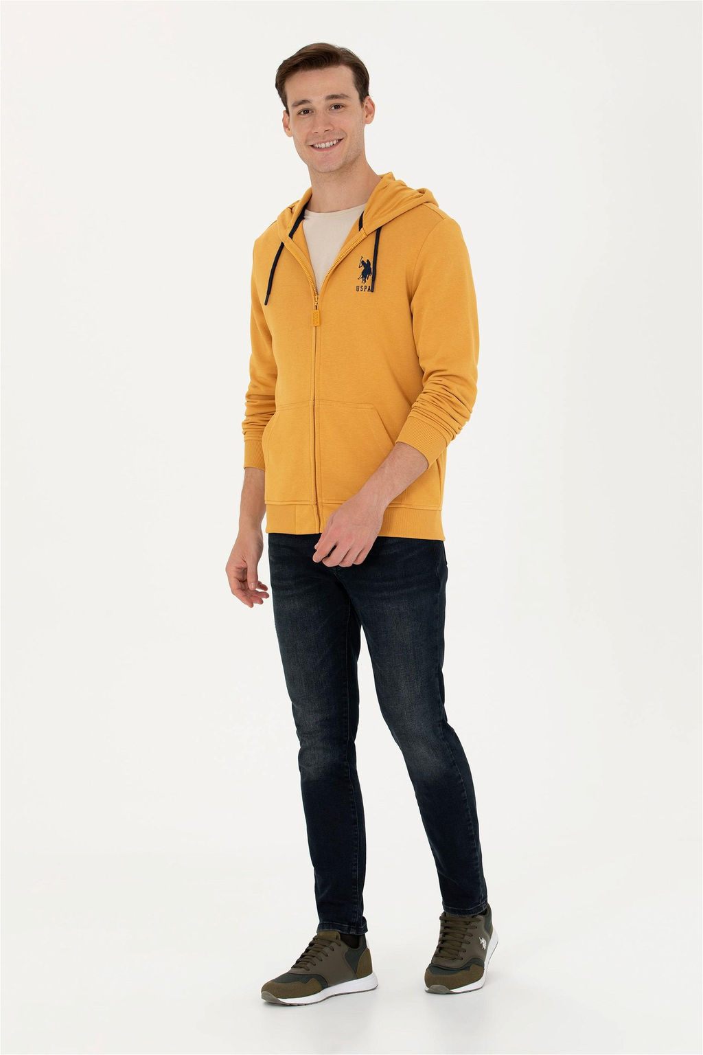 U. S. Polo Assn / Мужской горчичный свитшот - U.s. polo assn фото 3