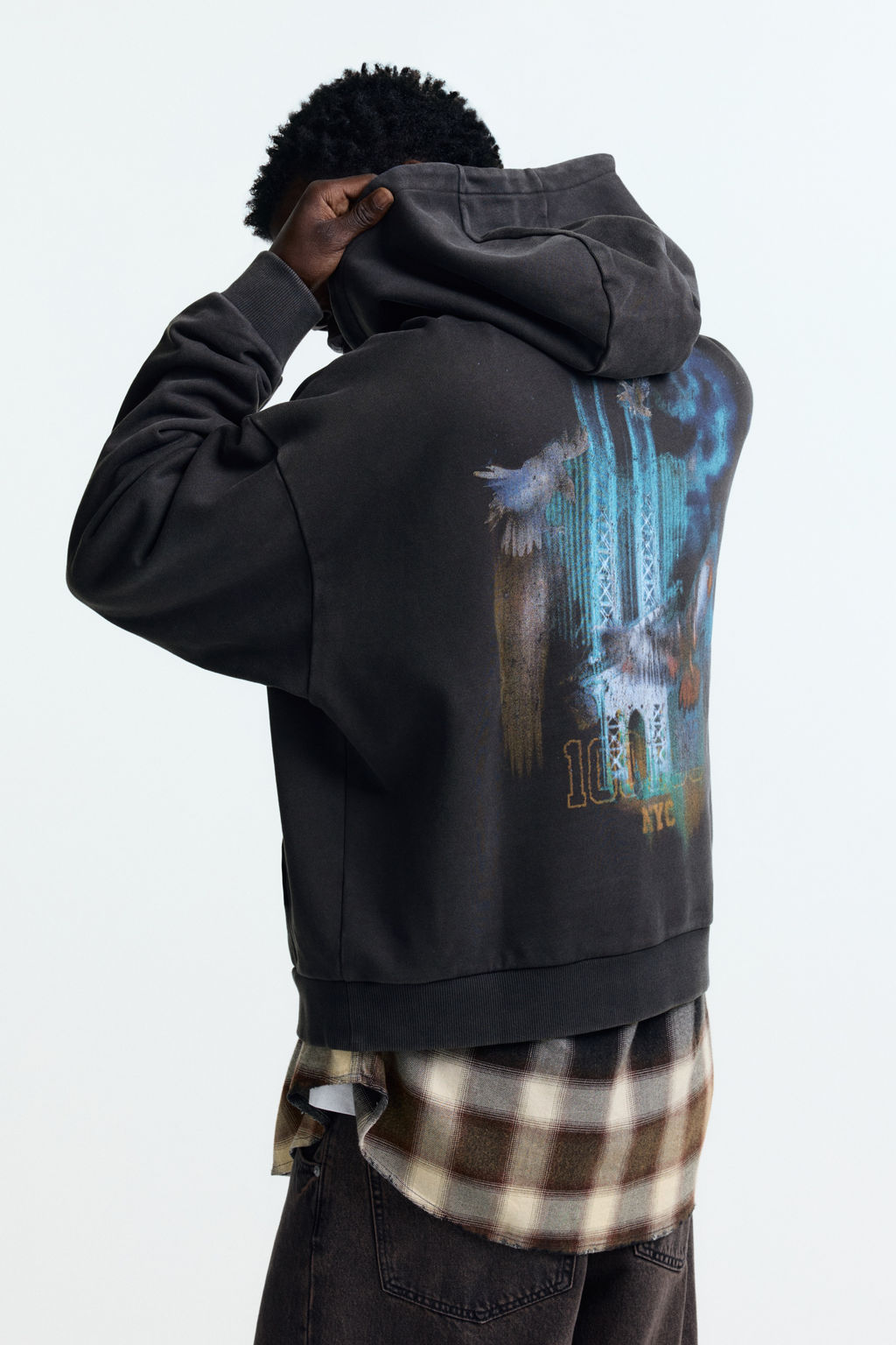 Sudadera con capucha y estampado Oversized Fit - H&m фото 7