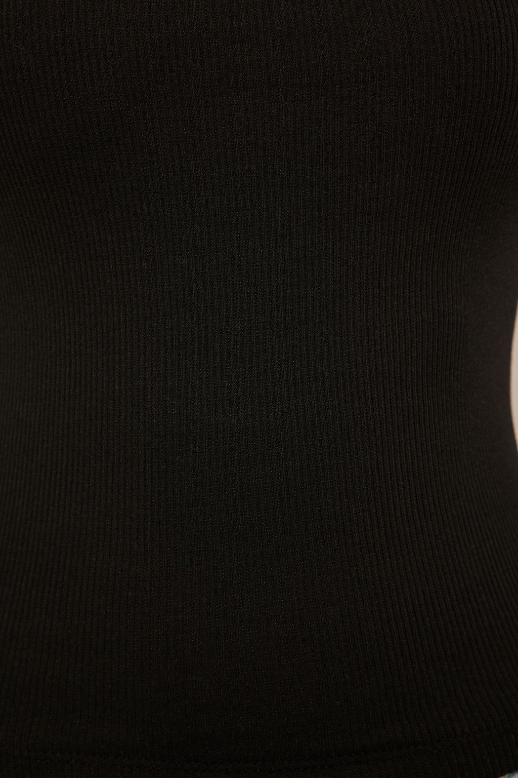 TRENDYOLMILLA Siyah Cizgili-Duz Antrasit 2li Paket Ask?l? Fitted Esnek Fitilli Orme Atlet TWOSS25AL00027 фото 14