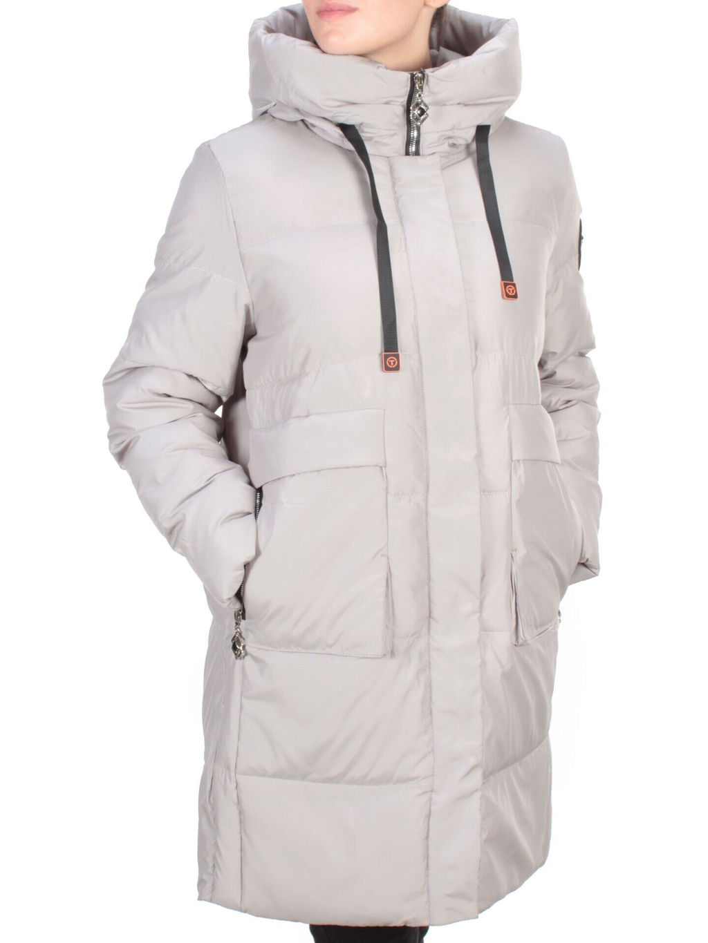 8966 LIGHT GRAY Пальто зимнее женское CLOUD LAG CAT (200 гр. холлофайбер)