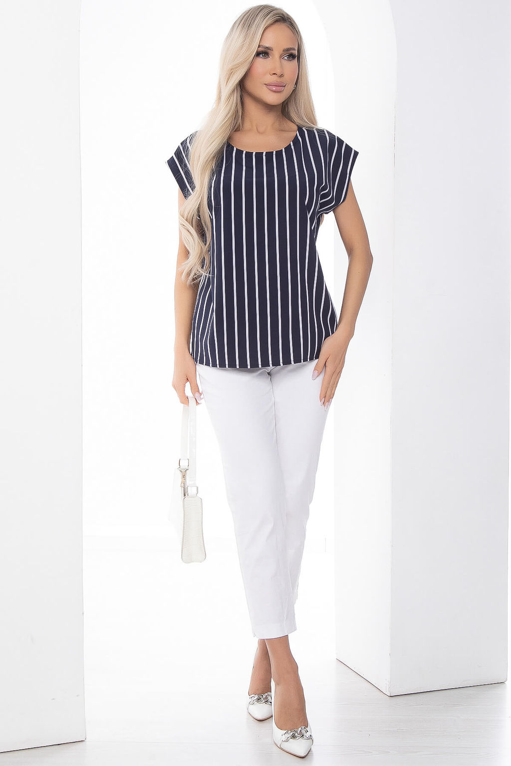 Блуза Стейси (синяя) Б10004 - Lt collection фото 7