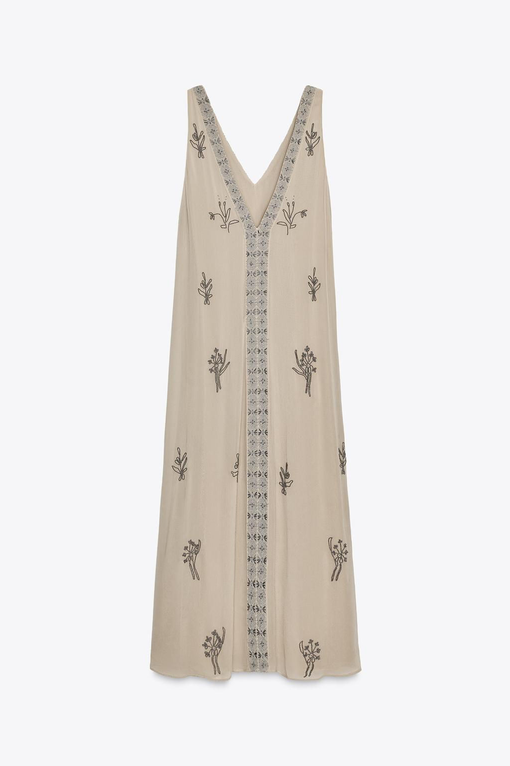 ZW COLLECTION BEADED EMBROIDERED DRESS - Zara фото 10