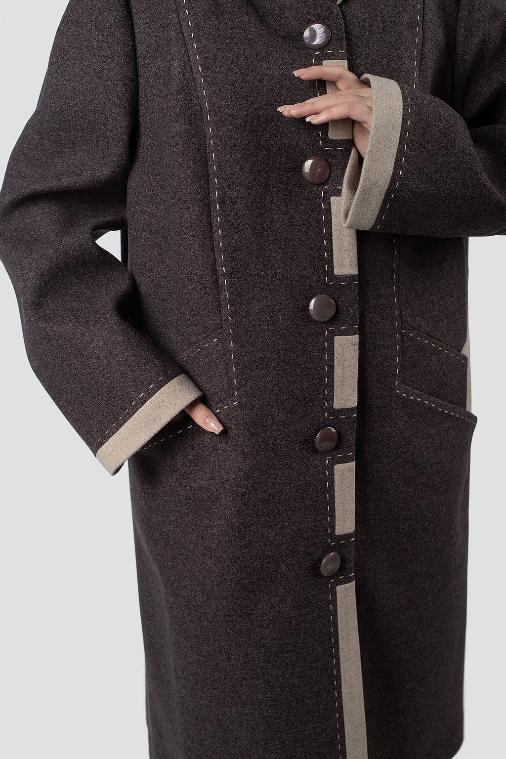 01-12180 Пальто женское демисезонное - El podio фото 7