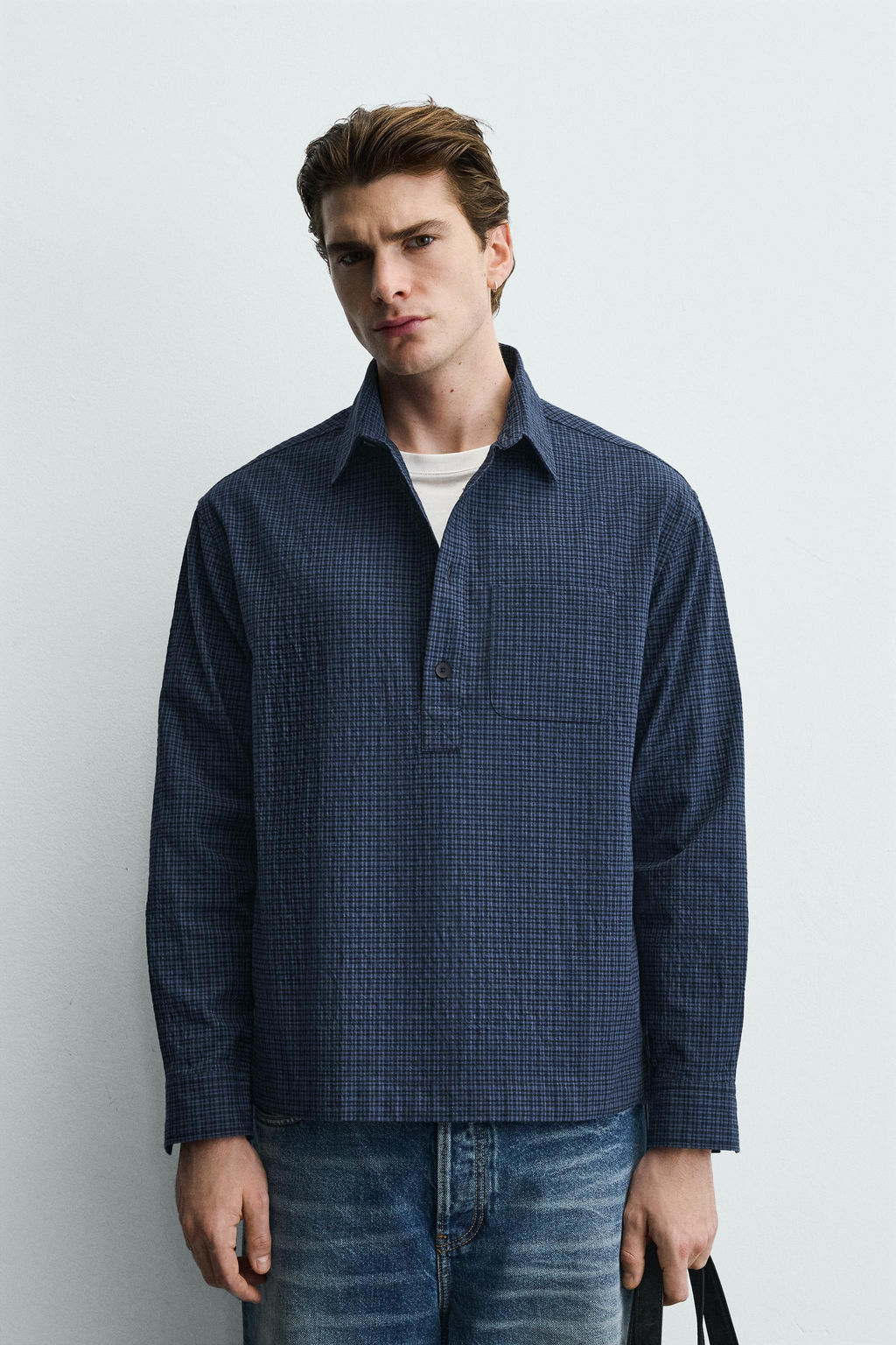 CAMISA POLO REGULAR FIT CUADROS / Azul - Zara фото 2