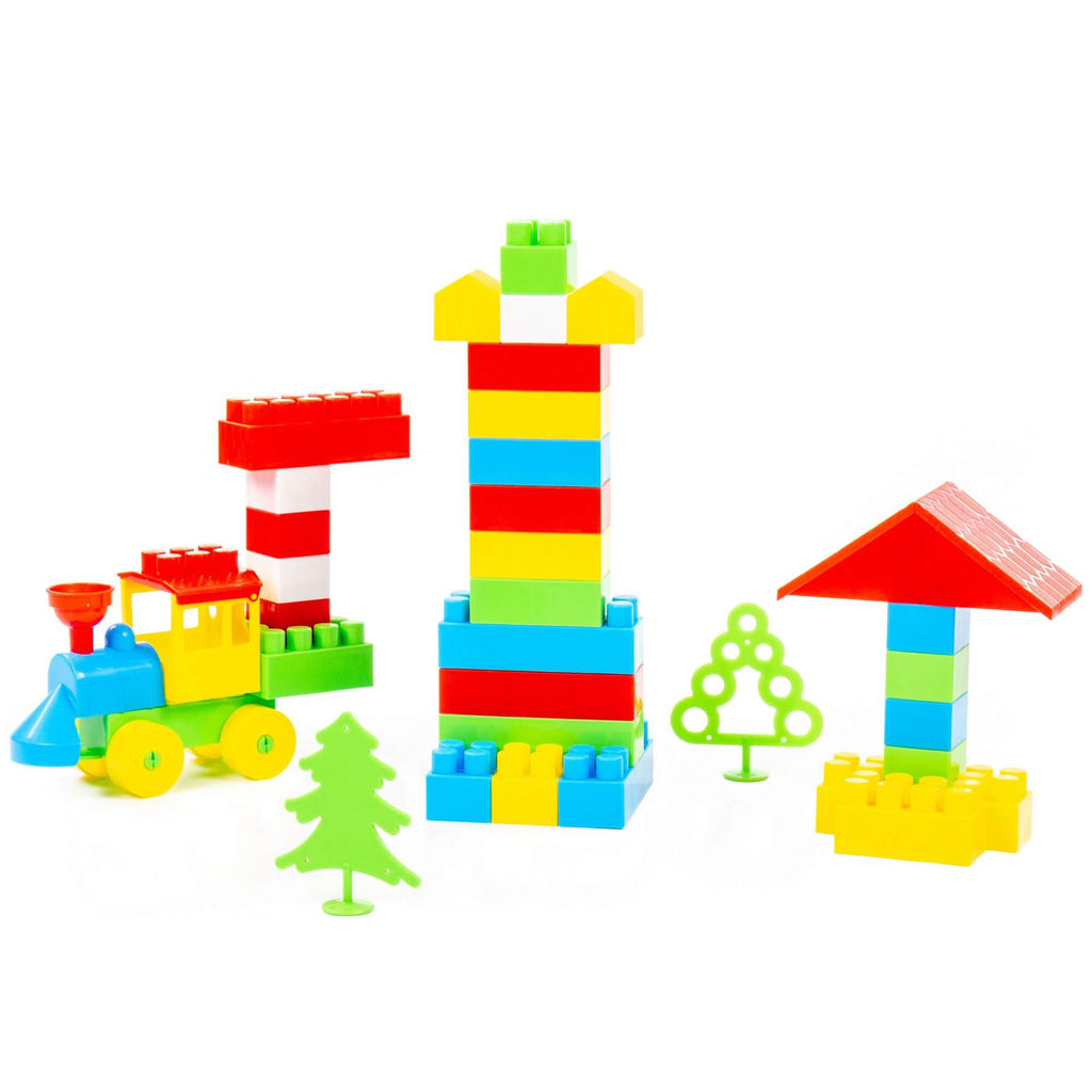 Конструктор Строитель (Малый, 66 элементов) (в мешке) - Полесье фото 5