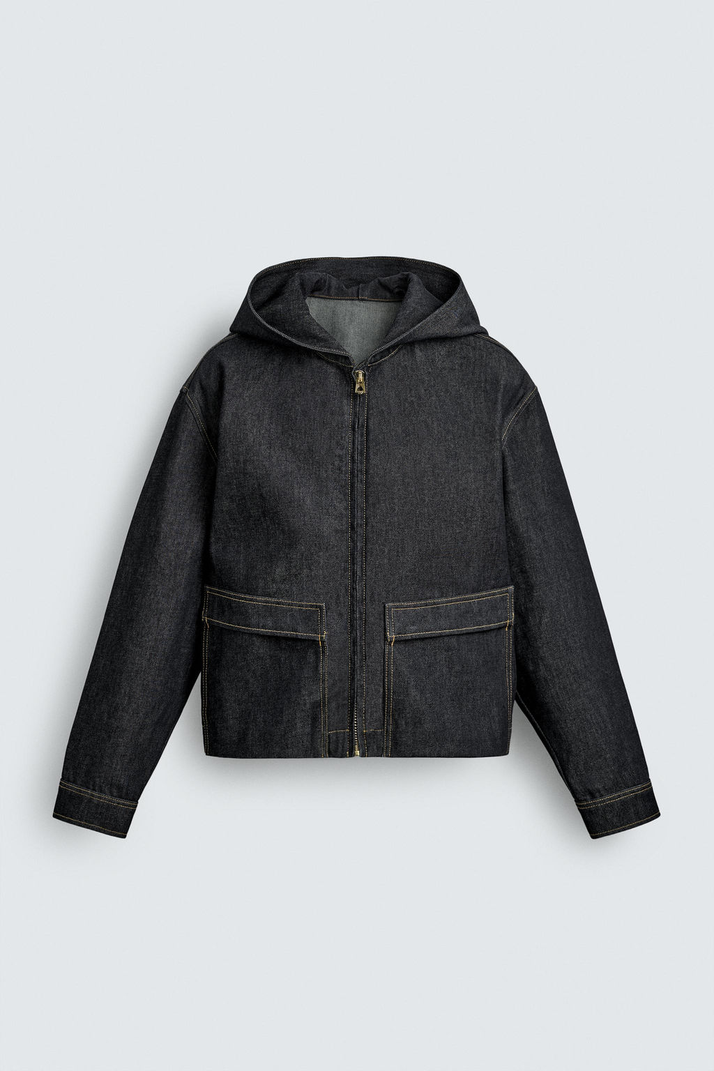 HOODED DENIM JACKET - Zara фото 11