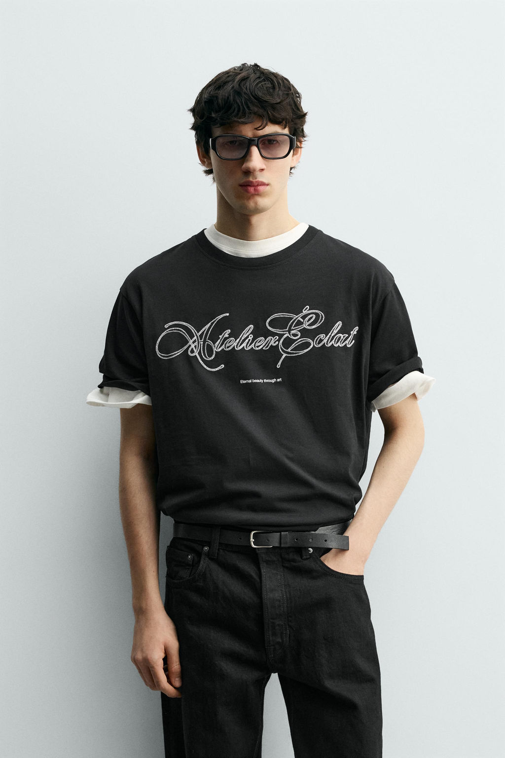 EMBROIDERED SLOGAN T-SHIRT - Zara фото 2