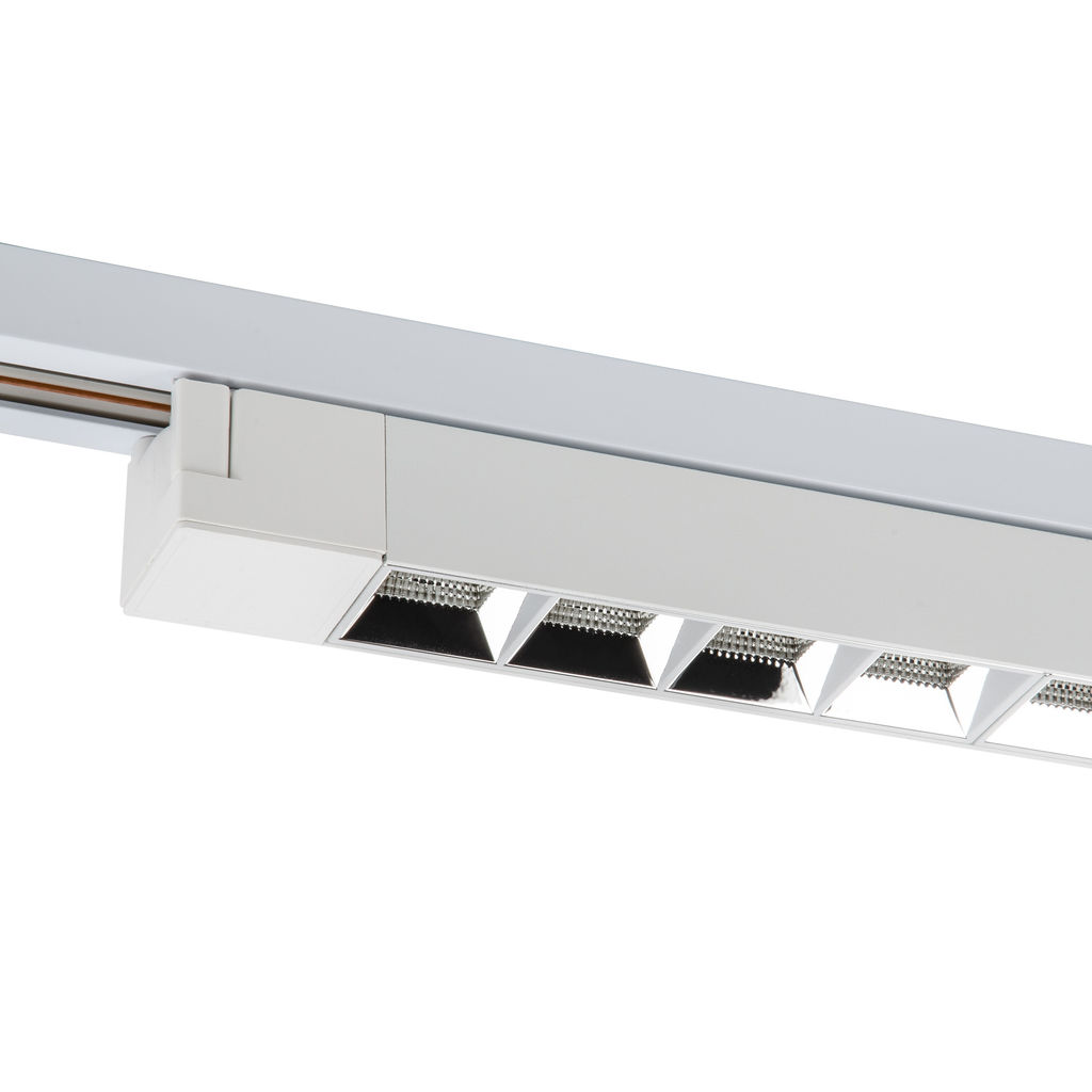 ULB-Q282 30W/4000K WHITE Светильник-прожектор светодиодный трековый. Линейный. 2500 Лм. Белый свет (4000К). Корпус белый. ТМ Volpe