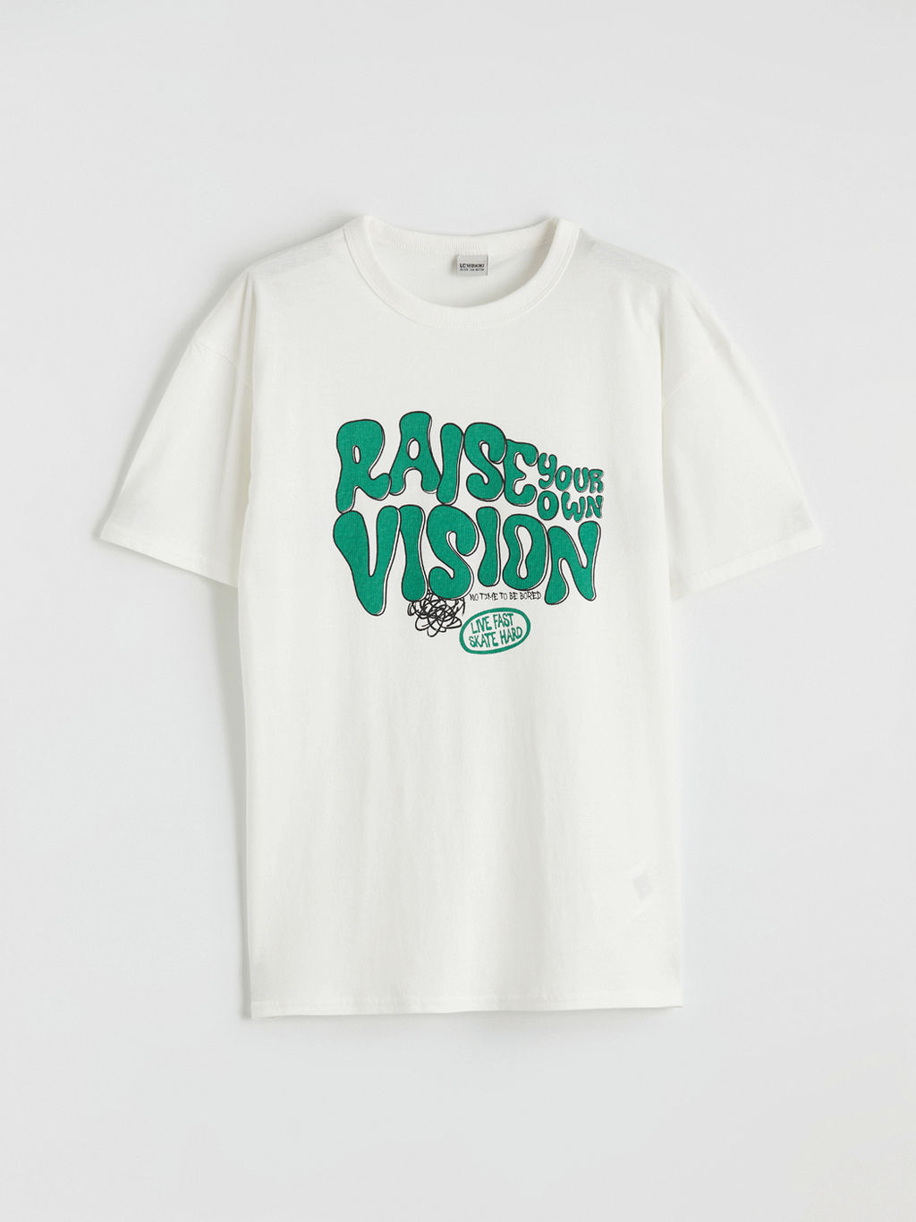 Bisiklet Yaka Bask?l? Erkek ?ocuk Ti??rt