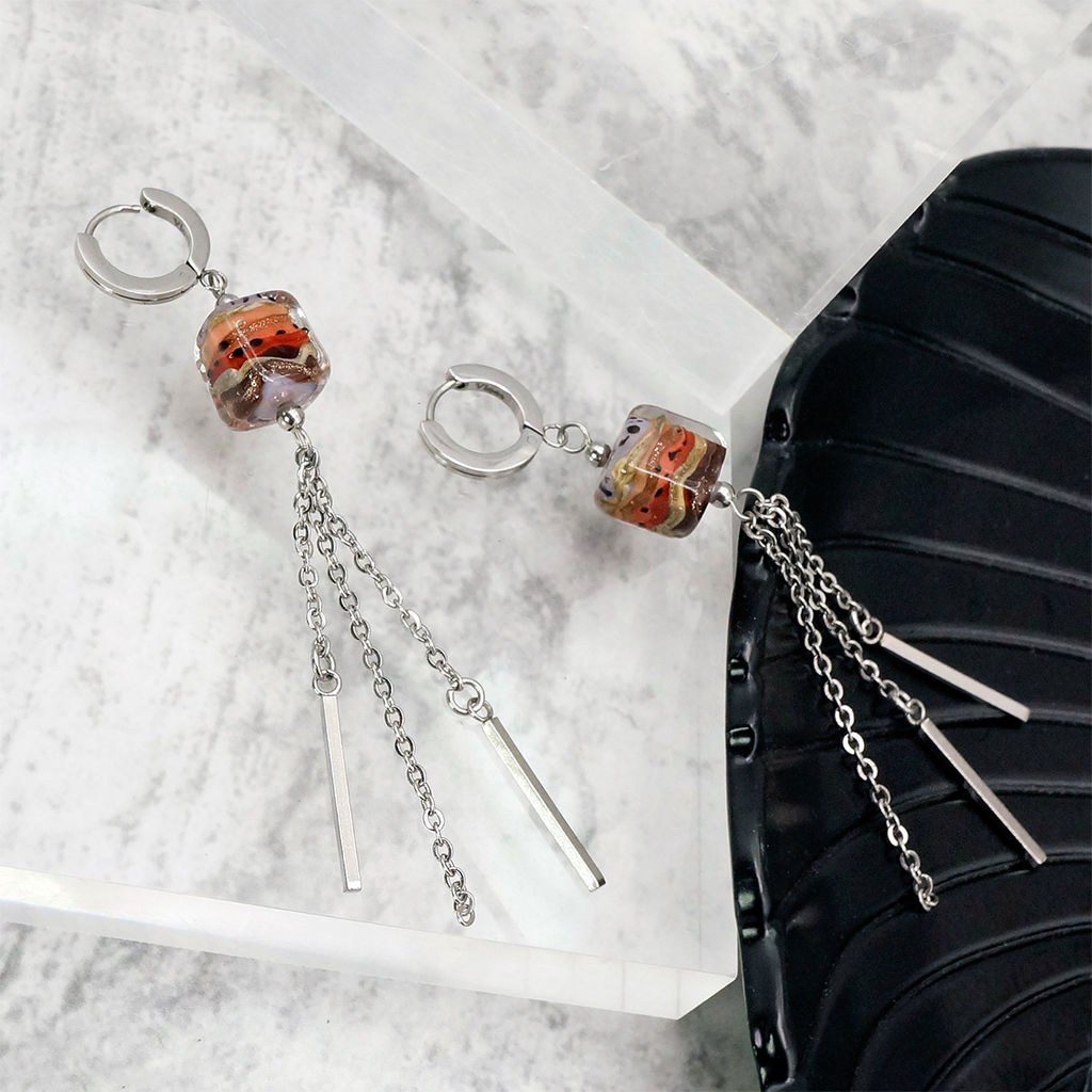 Серьги из муранского стекла TROPIKANKA LS3436