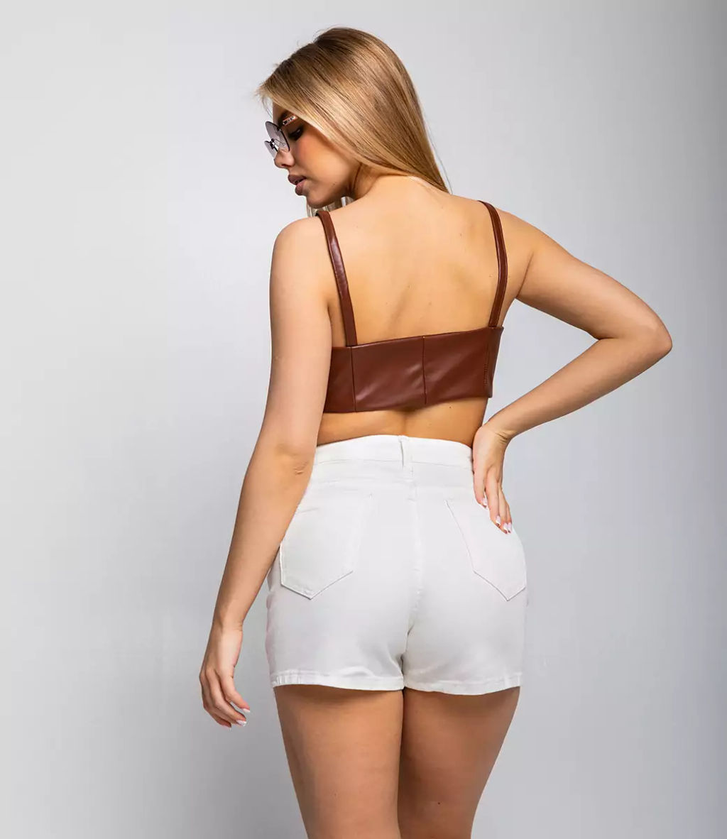 Джинсовые шорты #КТ11390, белый