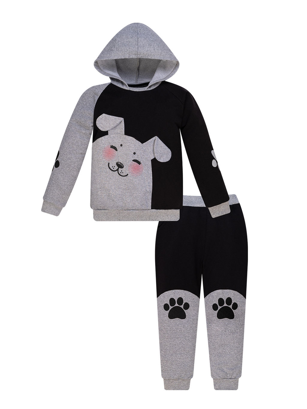 Костюм детский черныймеланж собака