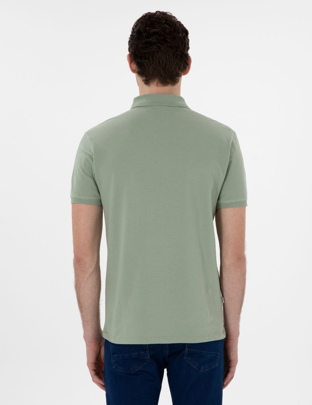 _a_la Ye_ili Slim Fit K_vr_lmaz Polo Yaka Basic Ti__rt