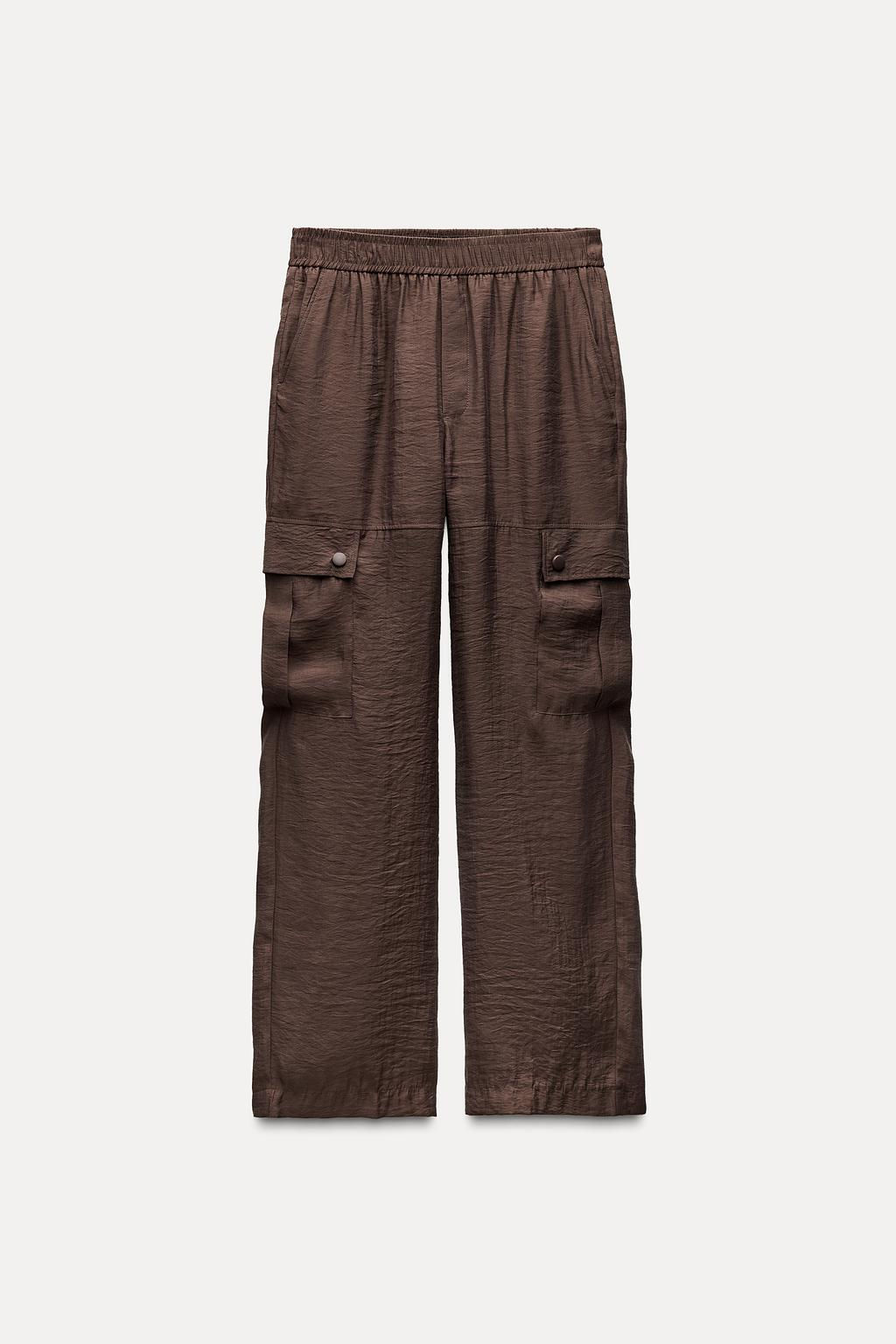 SEMI-SHEER CARGO TROUSERS - Zara фото 3