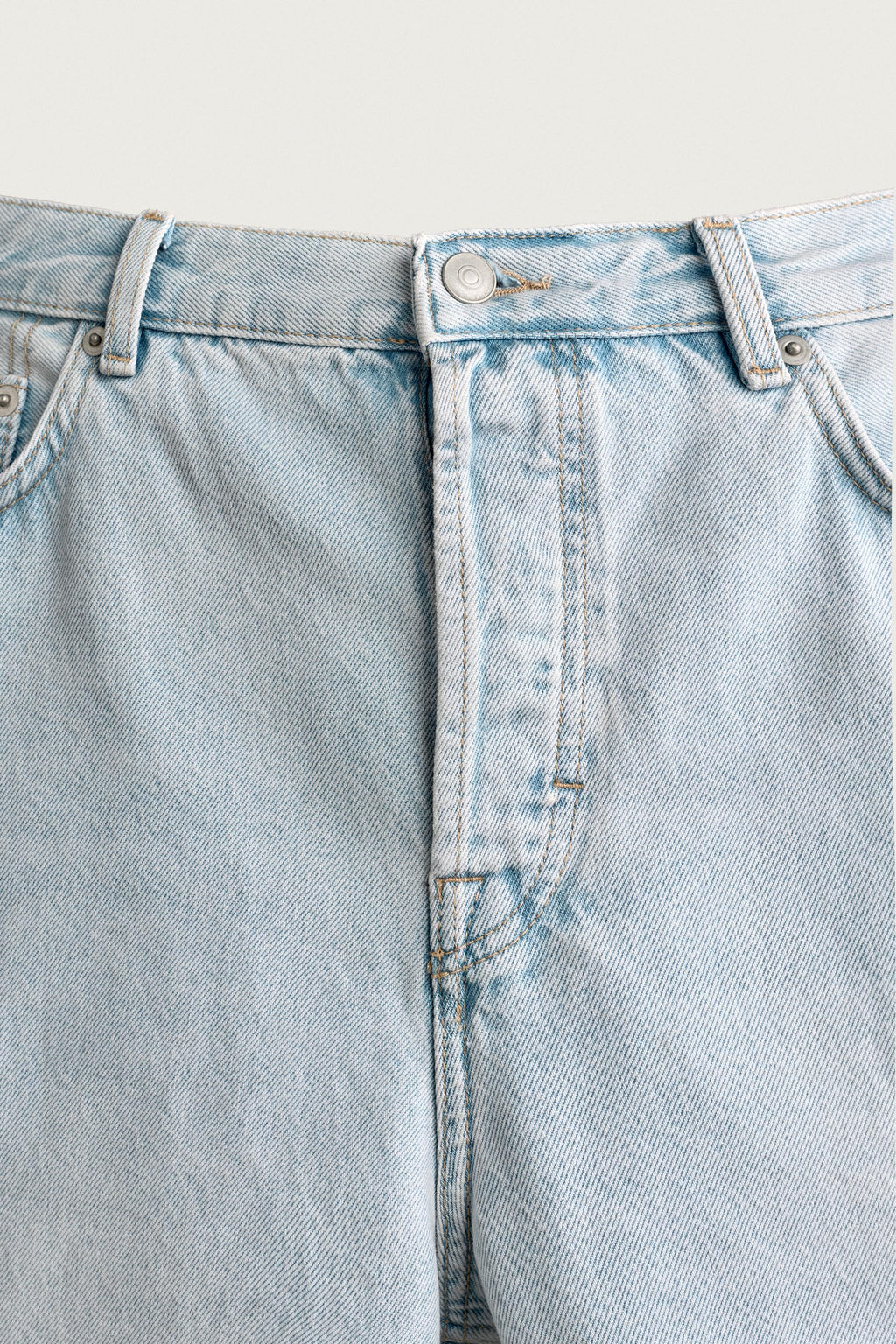 BERMUDA DENIM STRAIGHT FIT / Azul claro - Zara фото 8