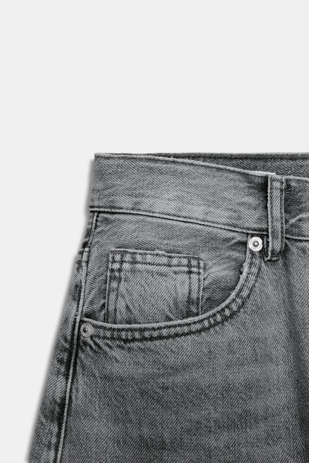 JEANS TRF EXTRA WIDE LEG TIRO ALTO / Gris claro - Zara фото 9